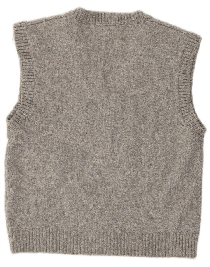 Zara Womens Crop Vest Tank Top UK 10 Small Grey