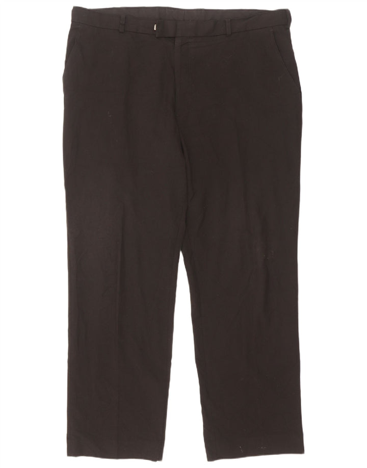 Marks & Spencer Mens Tailored Straight Suit Trousers W40 L31 Black