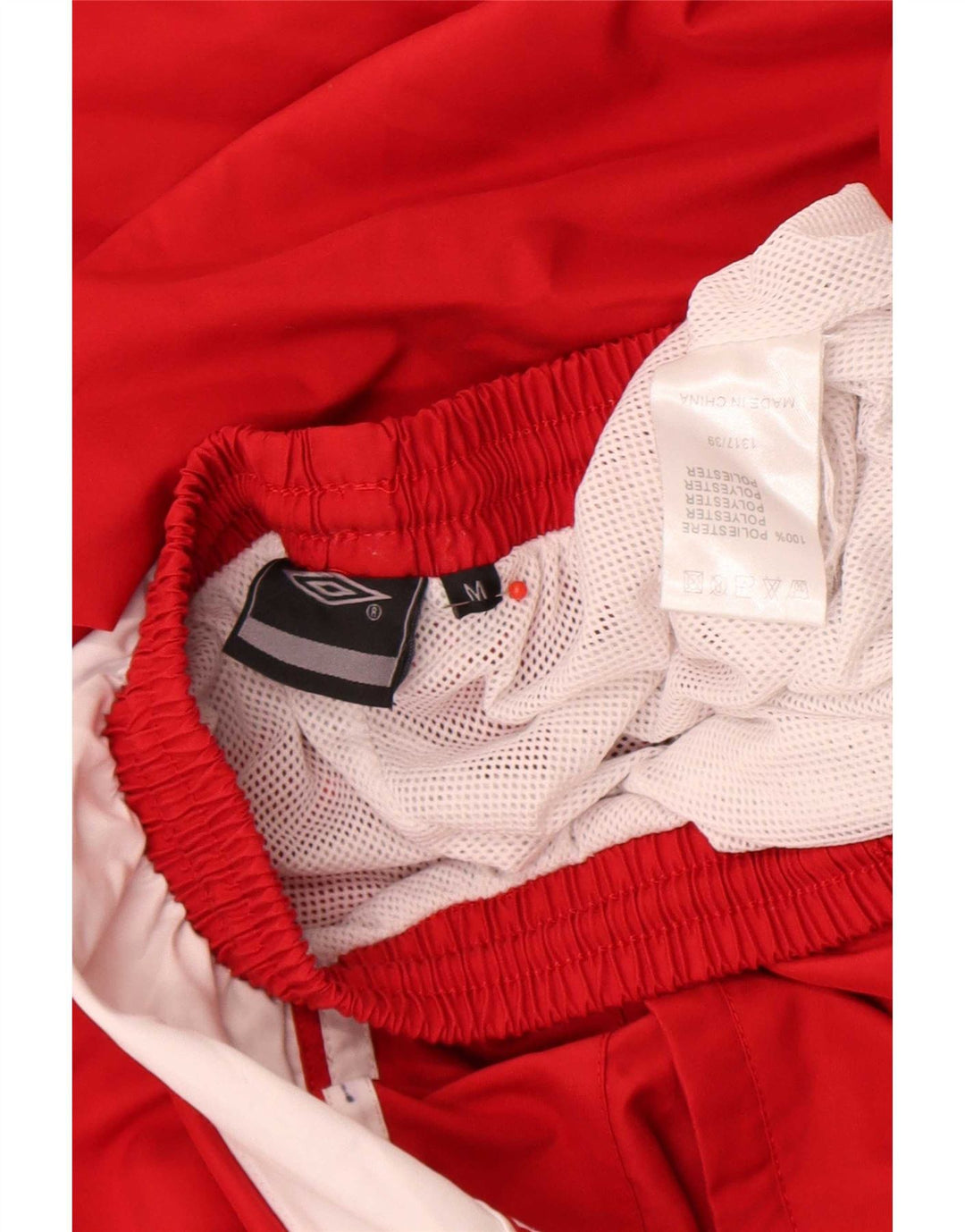 Umbro Mens Tracksuit Trousers Medium Red Colourblock Polyester