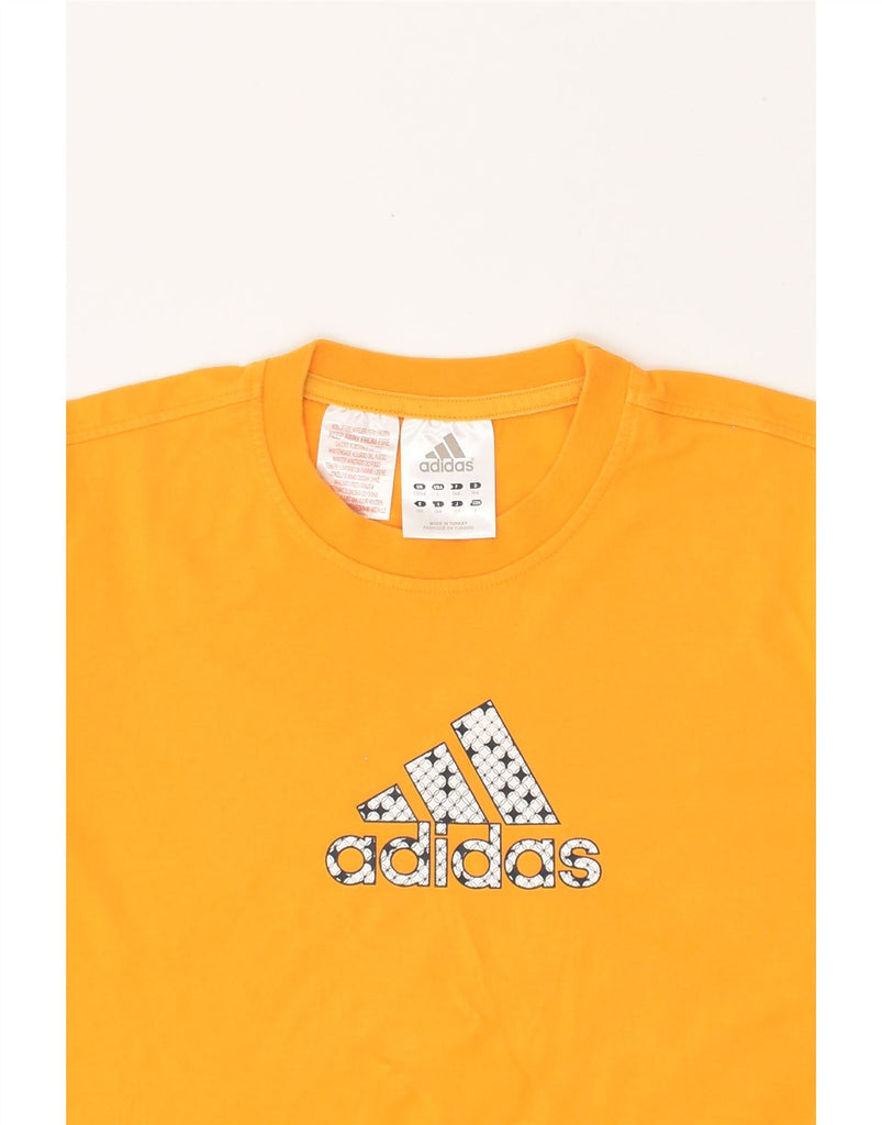 ADIDAS Boys Graphic T-Shirt Top 13-14 Years Yellow Cotton | Vintage Adidas | Thrift | Second-Hand Adidas | Used Clothing | Messina Hembry 