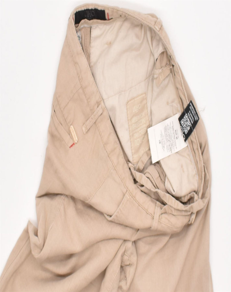 LIU JO Womens Pegged Chino Trousers IT 46 Large W30 L31 Brown Cotton | Vintage | Thrift | Second-Hand | Used Clothing | Messina Hembry 