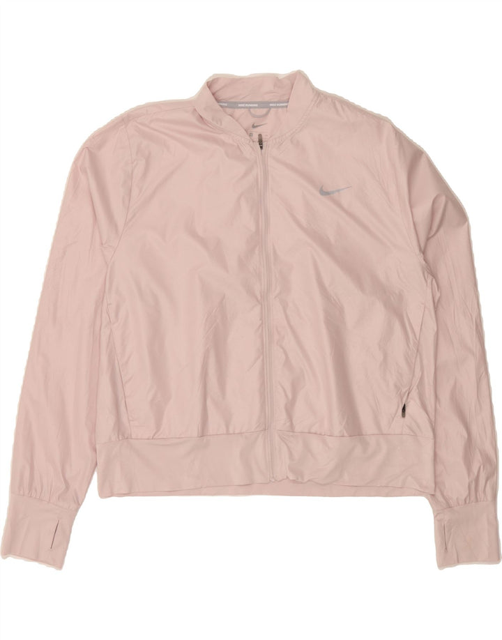 NIKE Womens Graphic Crop Tracksuit Top Jacket UK 18 XL Pink Polyester Vintage Nike and Second-Hand Nike from Messina Hembry 