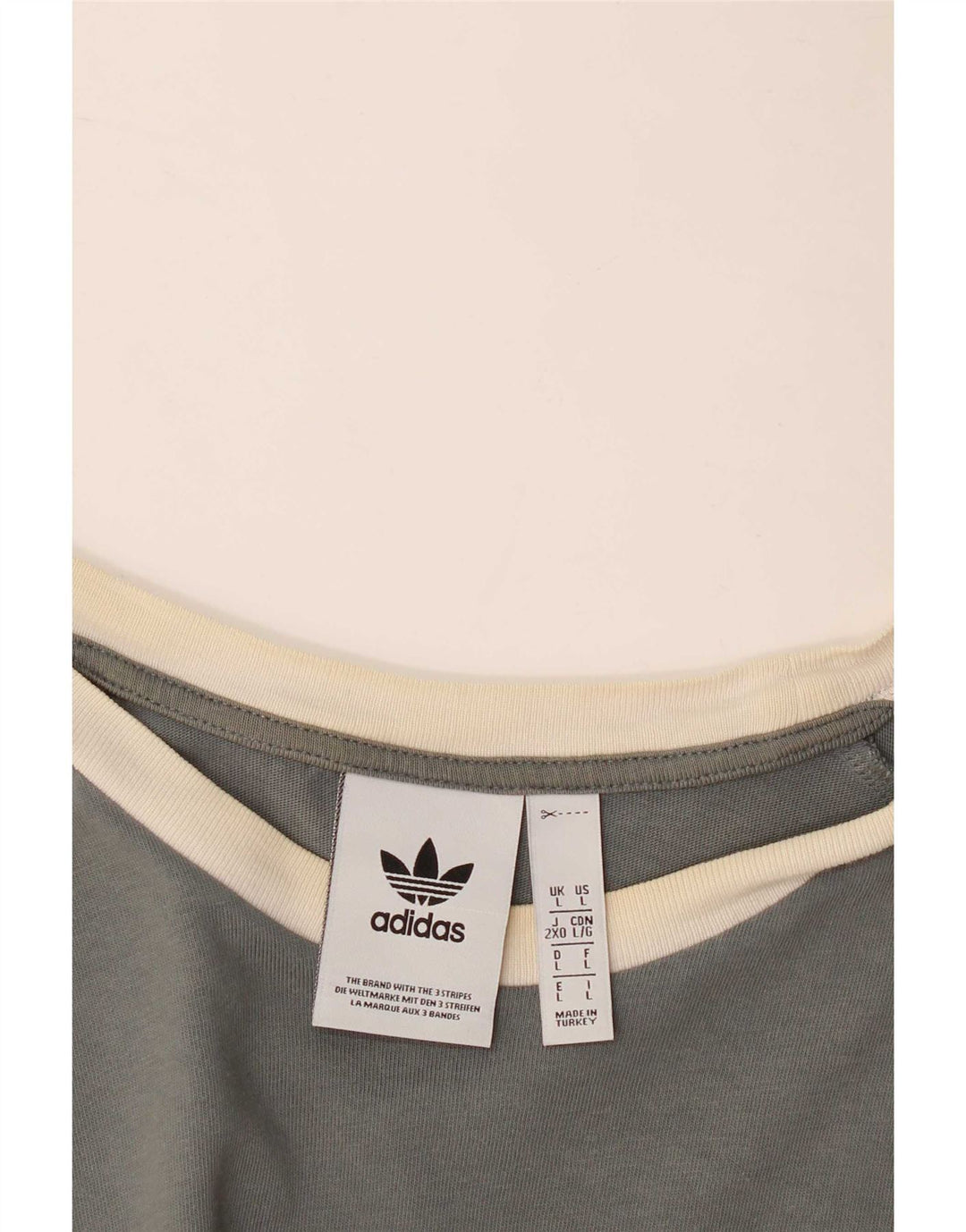 Adidas Mens T-Shirt Top Large Grey