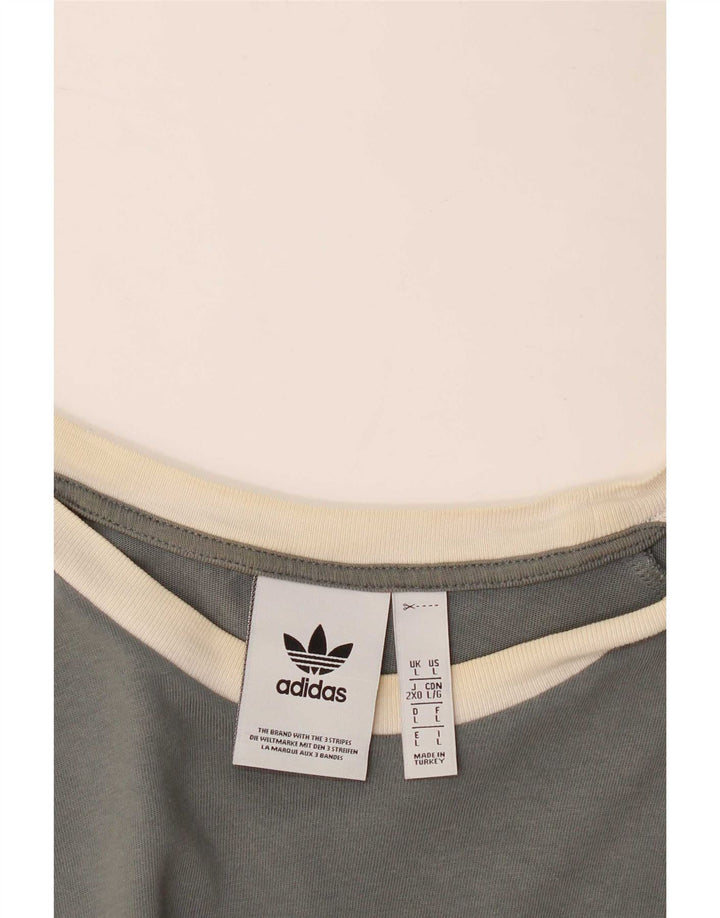 Adidas Mens T-Shirt Top Large Grey