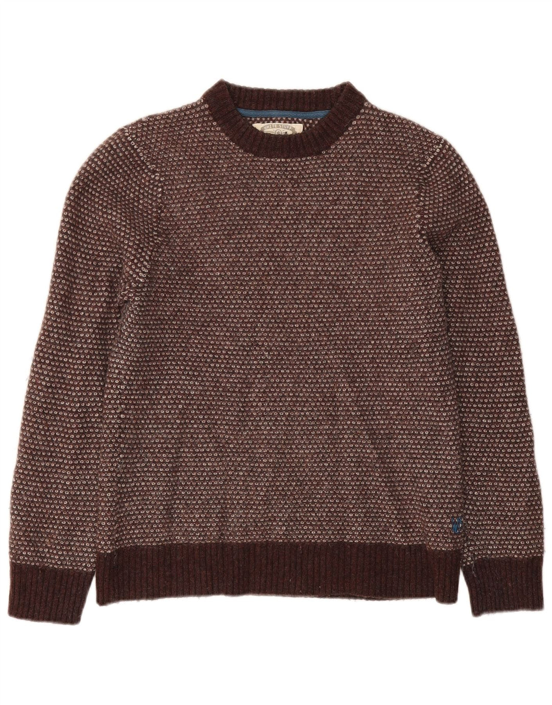 White Stuff Womens Crew Neck Jumper Sweater UK 14 Large Brown Lambswool