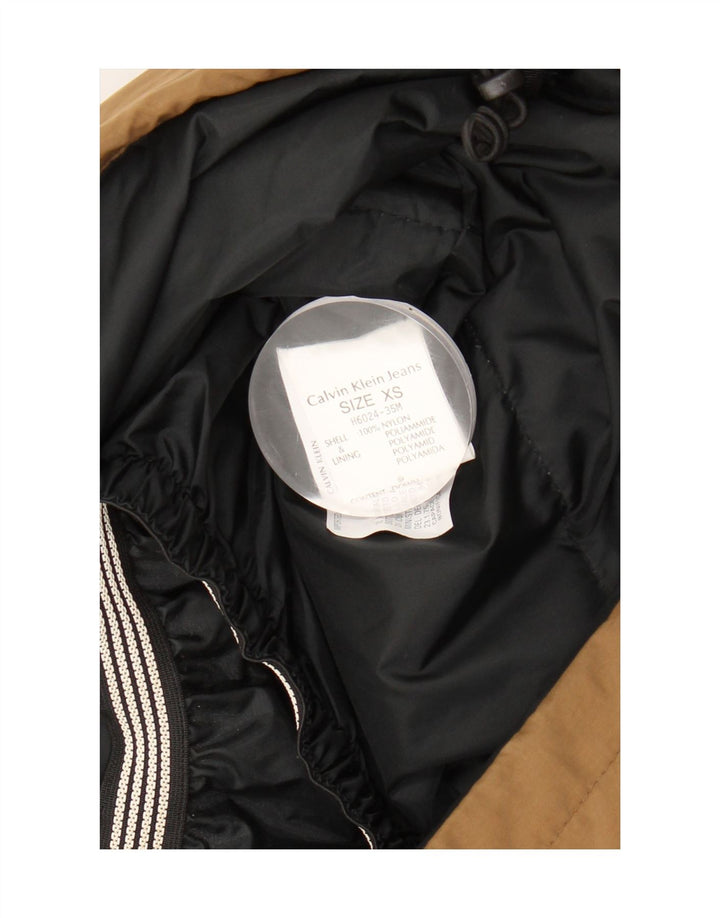 CALVIN KLEIN JEANS Womens Oversized Padded Jacket UK 6  XS Brown Nylon Vintage Calvin Klein Jeans and Second-Hand Calvin Klein Jeans from Messina Hembry 