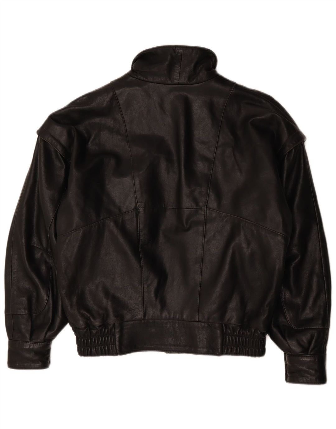 Vintage Mens Bomber Leather Jacket UK 46 3XL Black Leather