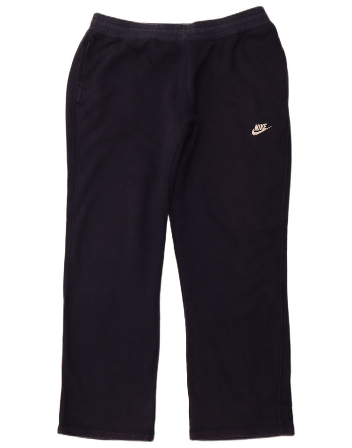 NIKE Mens Tracksuit Trousers 2XL Navy Blue Cotton