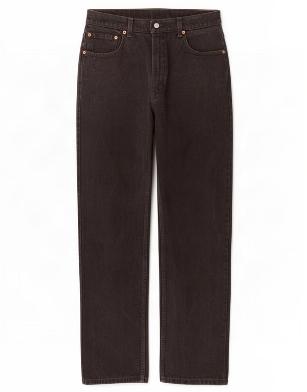 Levi's Mens 505 Straight Jeans W30 L32 Black Cotton