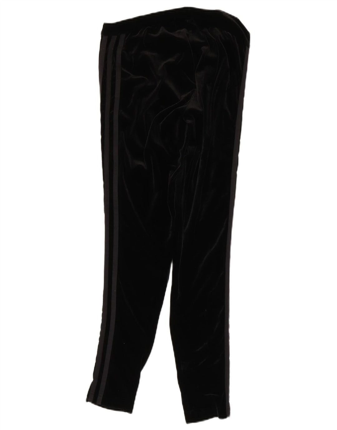 Adidas Womens Velour Leggings UK 12 Medium Black Polyester