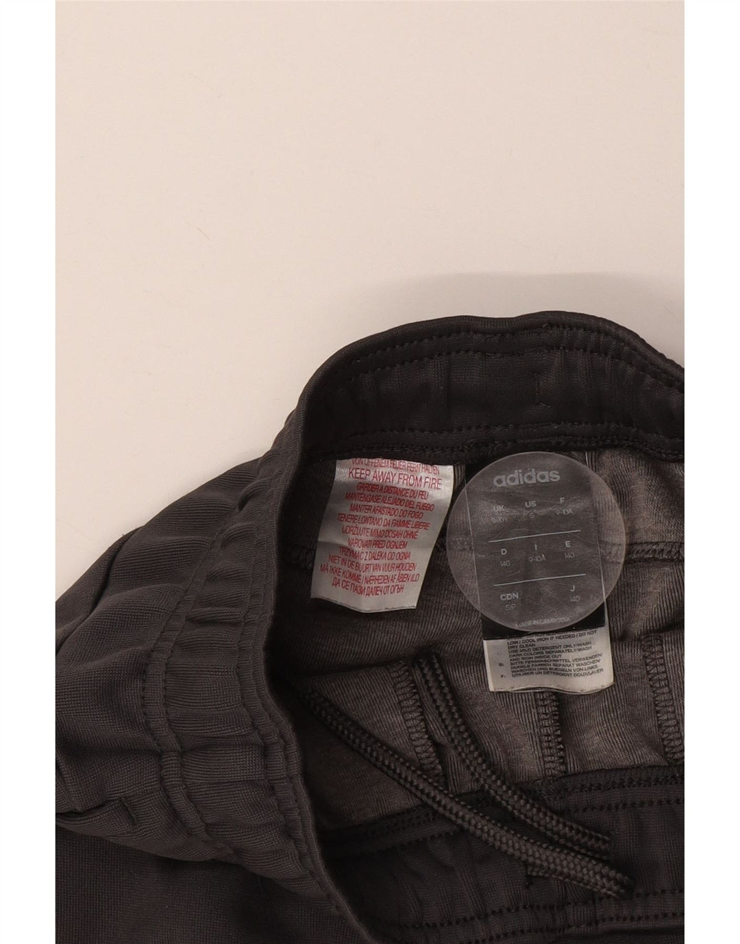 ADIDAS Boys Tracksuit Trousers Joggers 9-10 Years  Grey Cotton