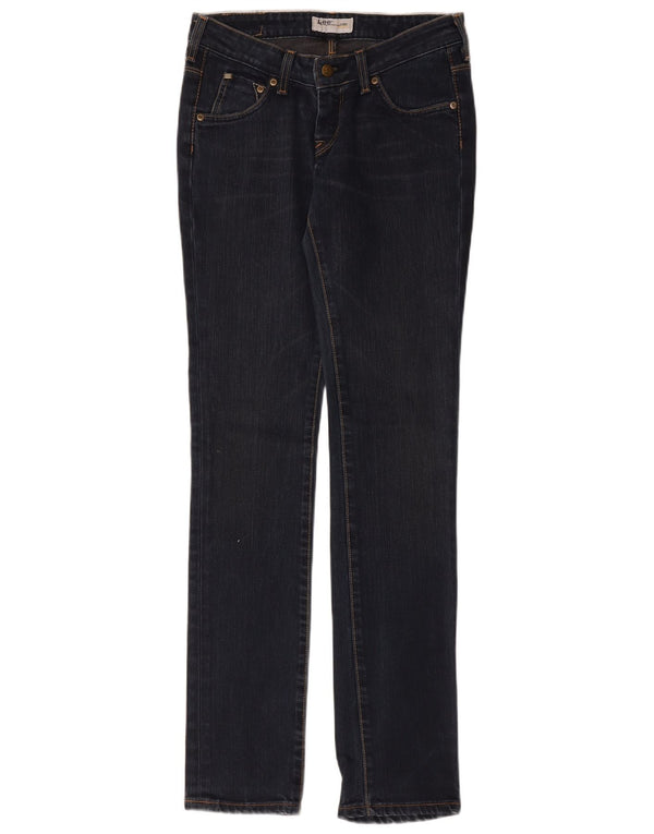 Lee Womens Norma Slim Jeans W27 L33 Navy Blue Cotton