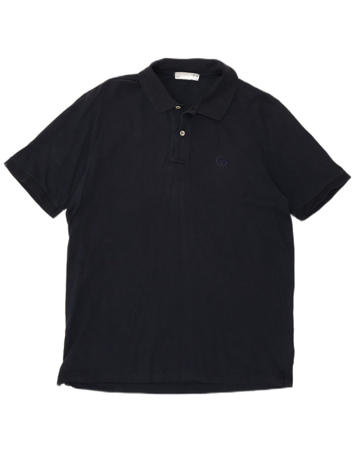 Sergio Tacchini Mens Polo Shirt Large Navy Blue