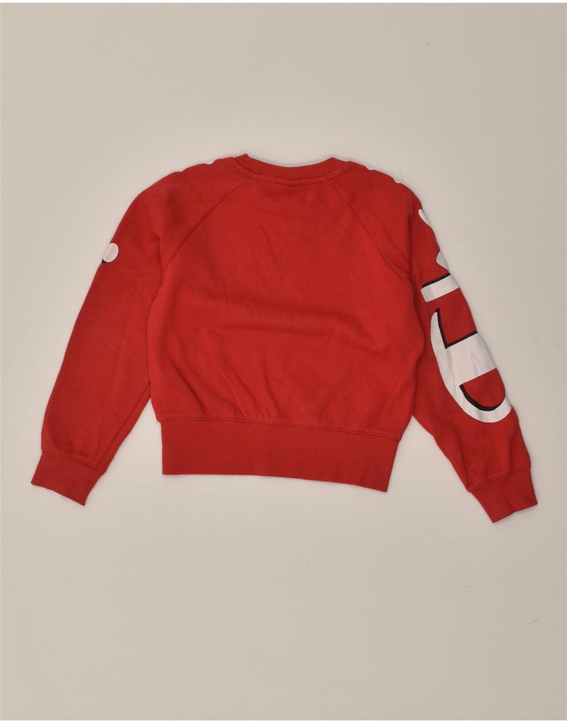 CHAMPION Girls Graphic Sweatshirt Jumper 7-8 Years Small Red Cotton | Vintage Champion | Thrift | Second-Hand Champion | Used Clothing | Messina Hembry 