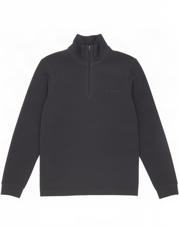 Lotto Mens Zip Neck Fleece Jumper Large Navy Blue Polyester