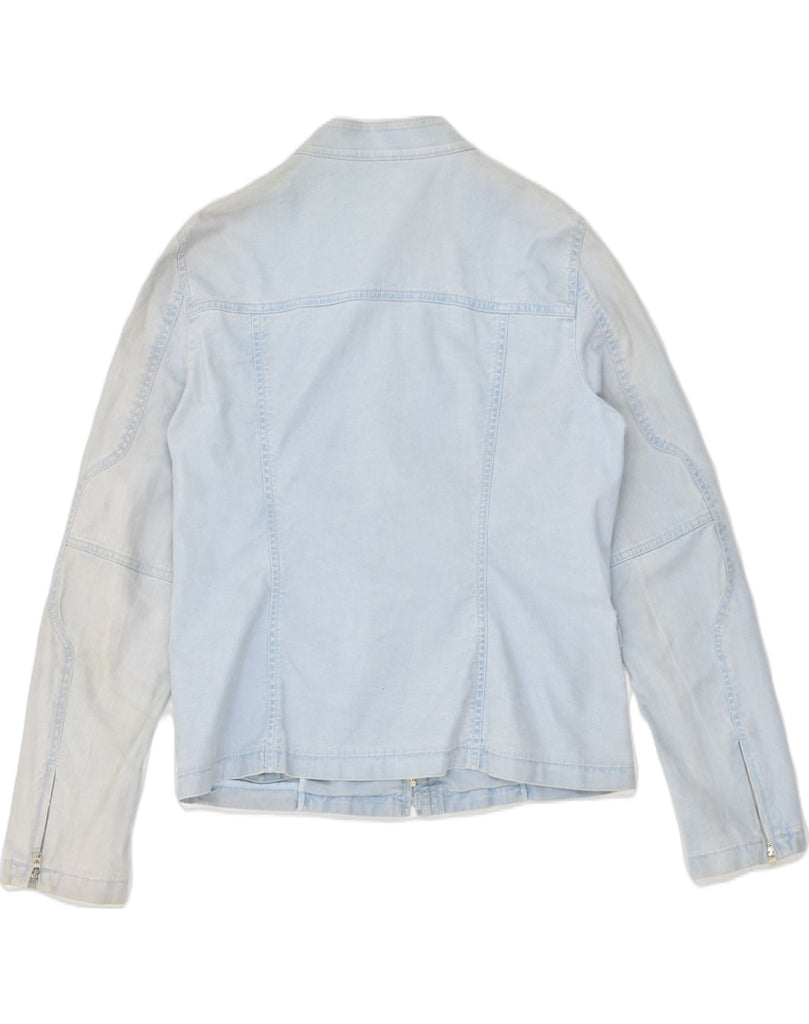 MAX MARA Womens Weekend Bomber Jacket UK 14 Large Blue Cotton | Vintage Max Mara | Thrift | Second-Hand Max Mara | Used Clothing | Messina Hembry 