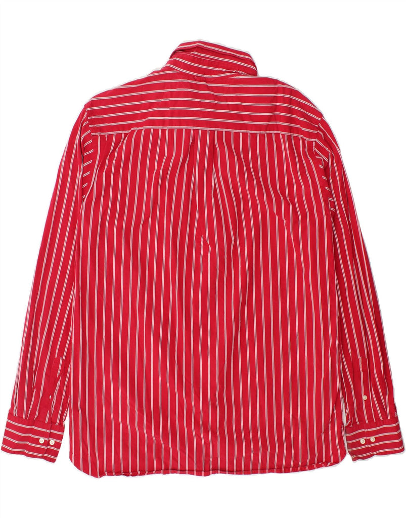 TOMMY HILFIGER Mens Big & Tall Shirt Size 17 1/2-18 XL Red Striped Vintage Tommy Hilfiger and Second-Hand Tommy Hilfiger from Messina Hembry 