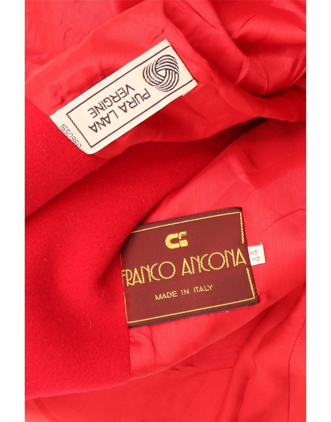 Franco Ancona Womens Oversized Double Breasted Coat IT 44 Medium Red