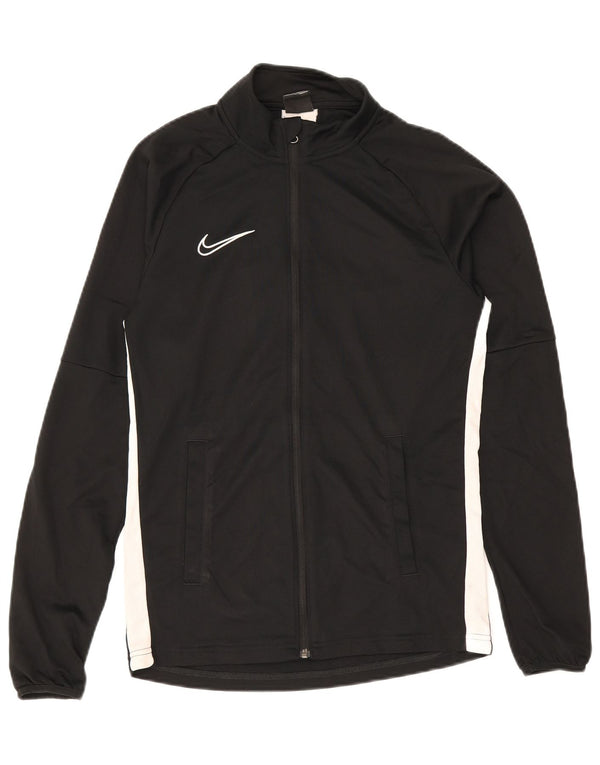 Nike Mens Dri Fit Tracksuit Top Jacket Small Black Colourblock Polyester