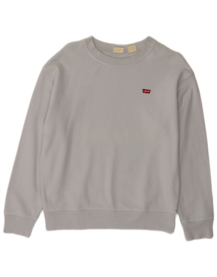 Levi's Womens Oversized Sweatshirt Jumper UK 10 Small Blue