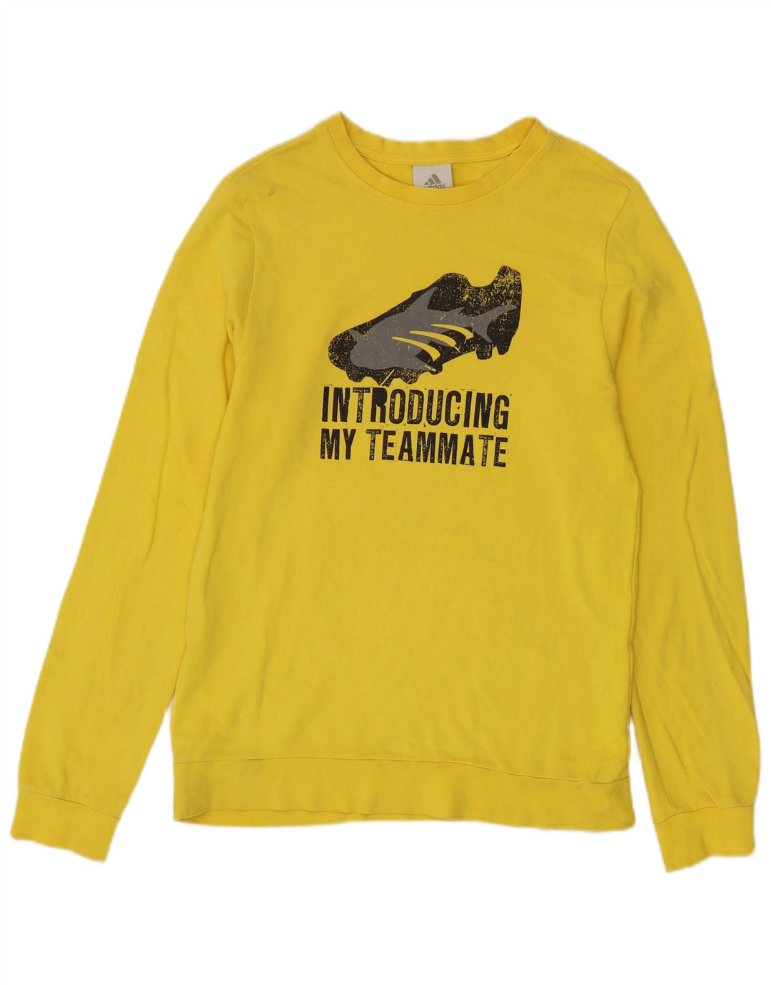 Adidas Mens Graphic Sweatshirt Jumper Medium Yellow
