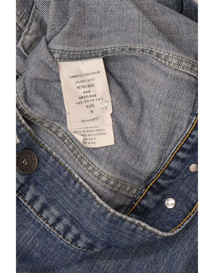 Tommy Hilfiger Womens Denim Jacket UK 12 Medium Blue Cotton