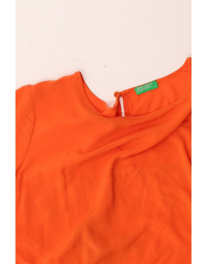 BENETTON Womens Blouse Top UK 6 XS Orange Vintage Benetton and Second-Hand Benetton from Messina Hembry 