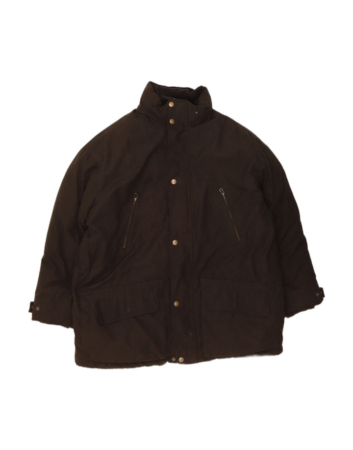 EDDIE BAUER Mens Padded Jacket UK 42 XL Black Polyester Winter