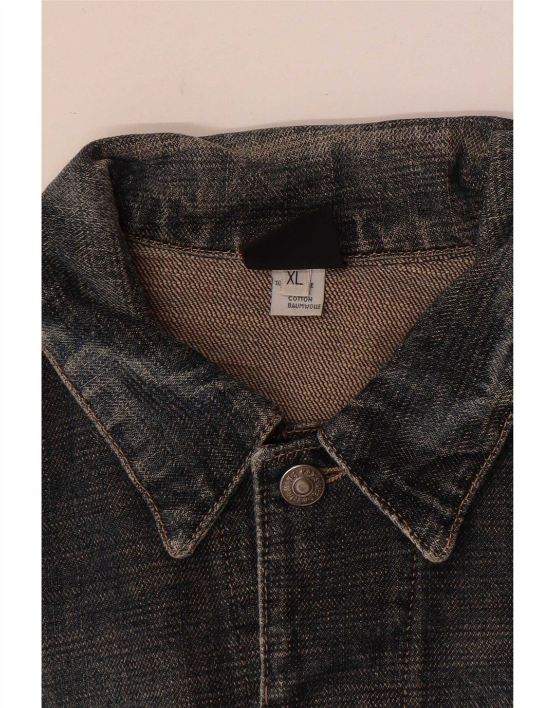 Vitamina Womens Denim Jacket UK 18 XL Grey Cotton