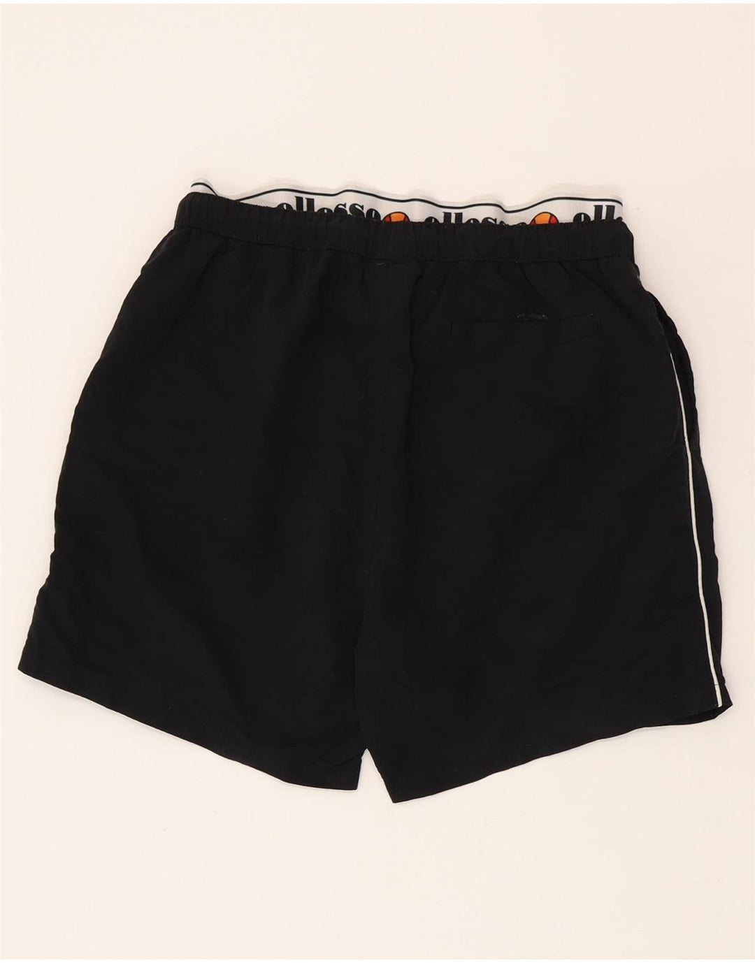 Ellesse Mens Graphic Sport Shorts Medium  Black Colourblock Polyester