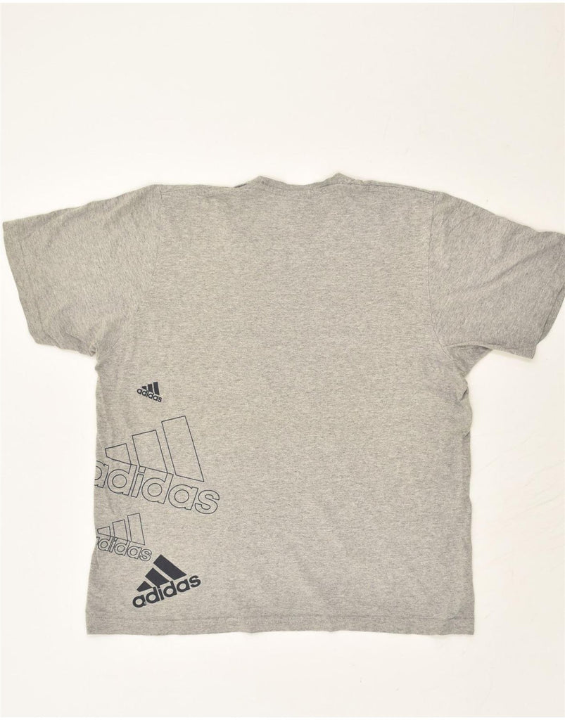 ADIDAS Mens Graphic T-Shirt Top Medium Grey Cotton | Vintage Adidas | Thrift | Second-Hand Adidas | Used Clothing | Messina Hembry 