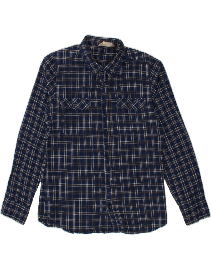 MOUNTAIN WAREHOUSE Mens Flannel Shirt Medium Navy Blue Check Vintage Mountain Warehouse and Second-Hand Mountain Warehouse from Messina Hembry 