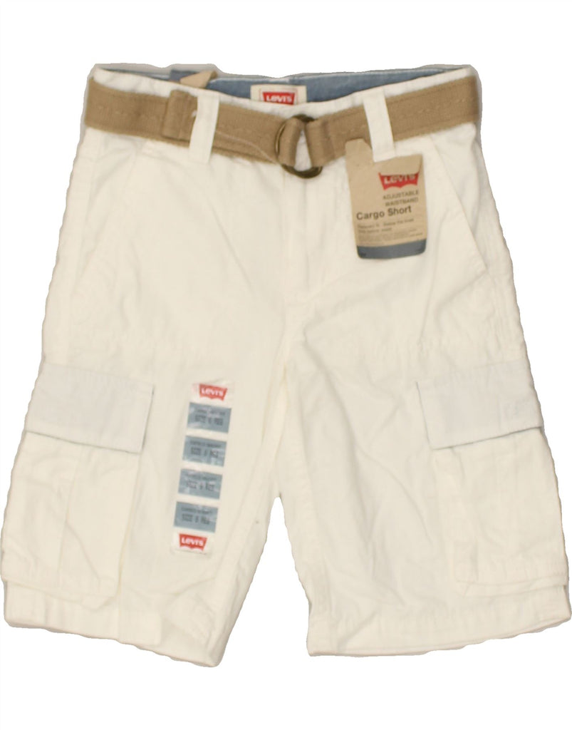 LEVI'S Boys Cargo Shorts 5-6 Years W22  White Cotton | Vintage Levi's | Thrift | Second-Hand Levi's | Used Clothing | Messina Hembry 