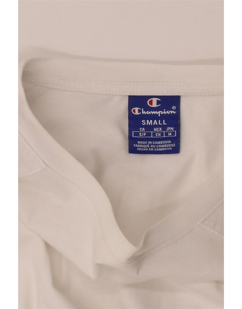 CHAMPION Girls Graphic Top Long Sleeve 7-8 Years Small White Cotton Vintage Champion and Second-Hand Champion from Messina Hembry 