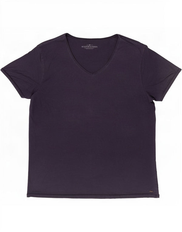 Scotch & Soda Mens T-Shirt Top Large Navy Blue Cotton