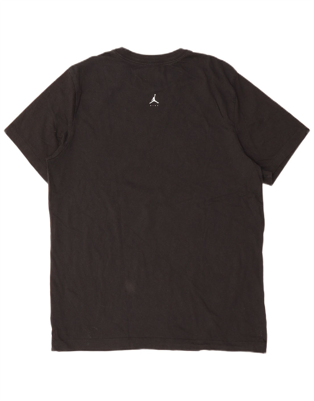 JORDAN Mens Graphic T-Shirt Top Large Black Cotton