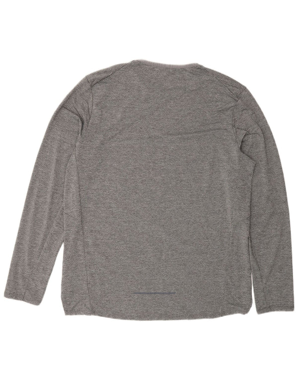 Zara Mens Top Long Sleeve XL Grey Polyester