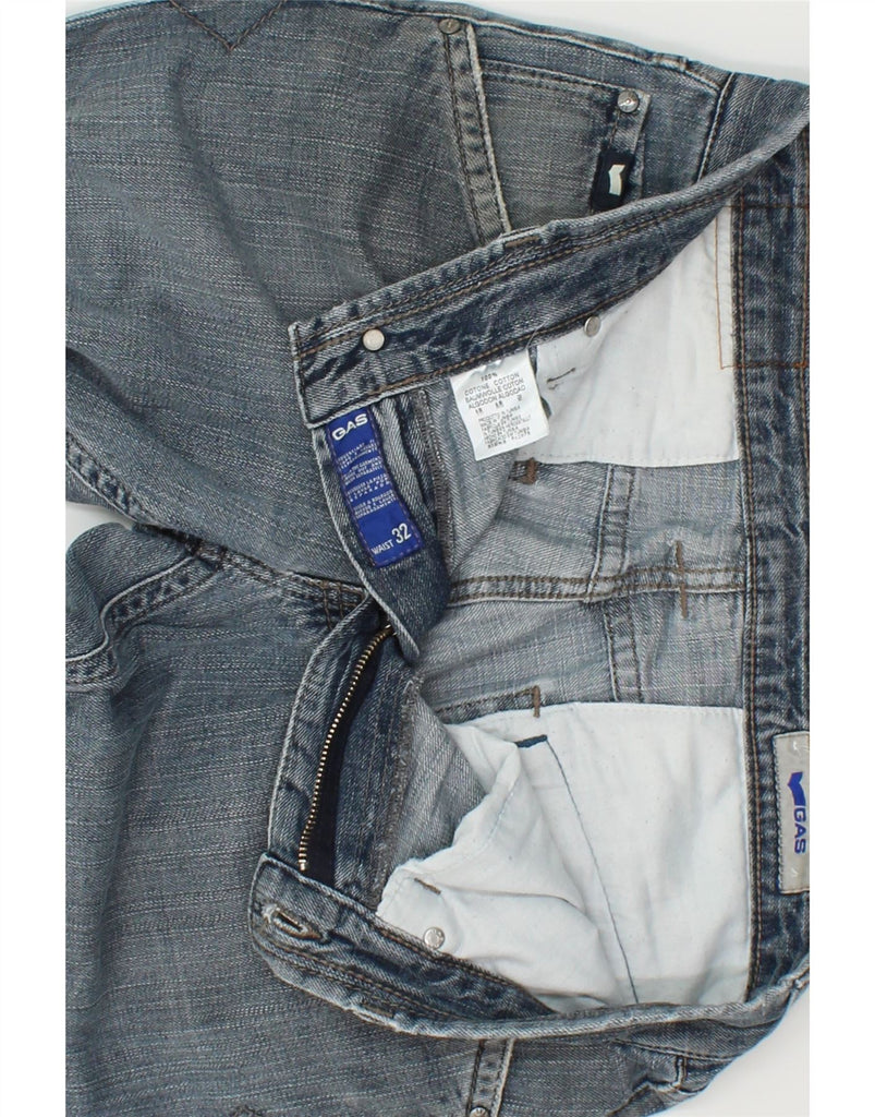 GAS Mens Straight Jeans W32 L31 Blue Cotton | Vintage Gas | Thrift | Second-Hand Gas | Used Clothing | Messina Hembry 