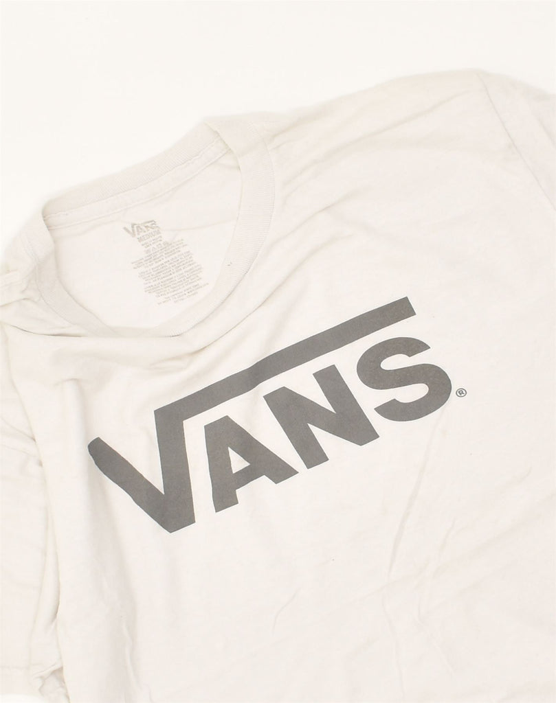 VANS Mens Graphic T-Shirt Top Medium Off White Cotton | Vintage Vans | Thrift | Second-Hand Vans | Used Clothing | Messina Hembry 