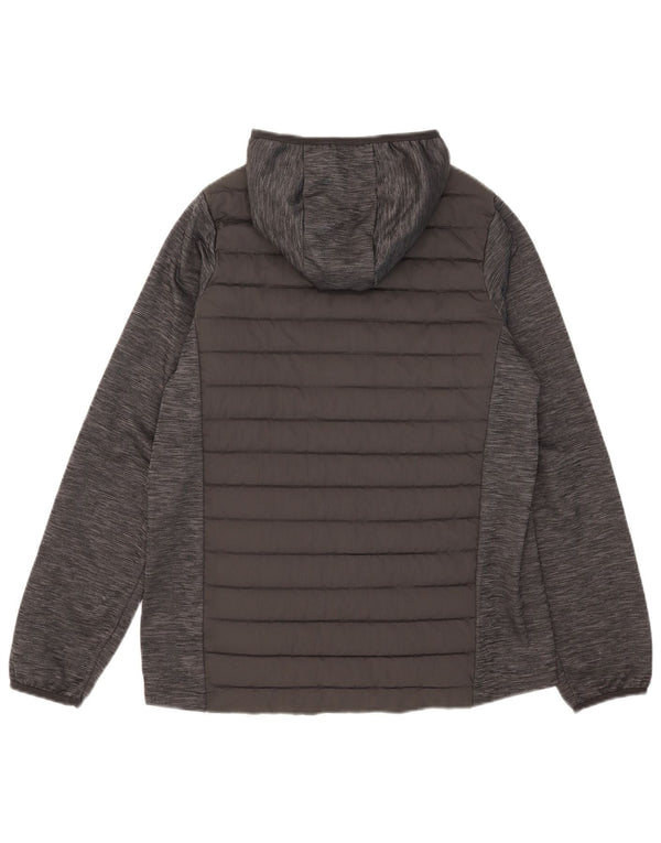 Berghaus Boys Hooded Padded Jacket 14-15 Years Grey Colourblock Polyester
