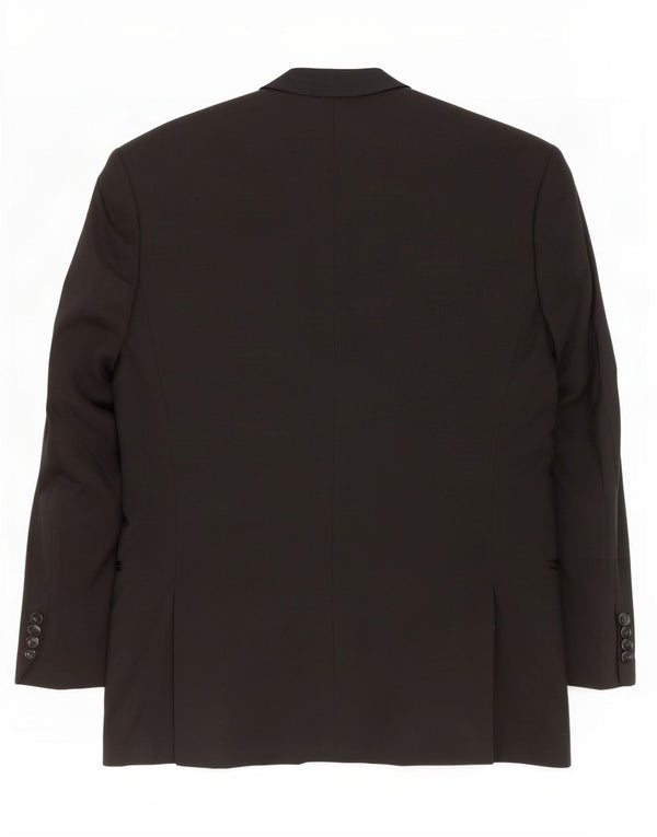Hugo Boss Mens 3 Button Blazer Jacket UK 38 Medium Black Virgin Wool
