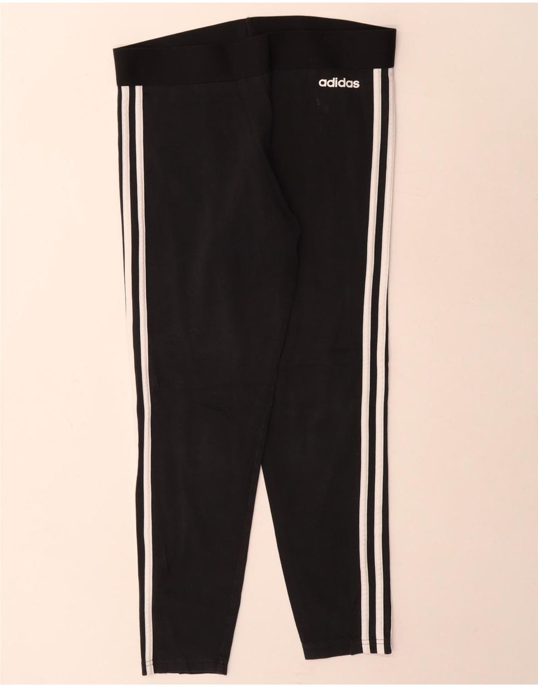 Adidas Womens Leggings UK 16/18 Large Black Cotton