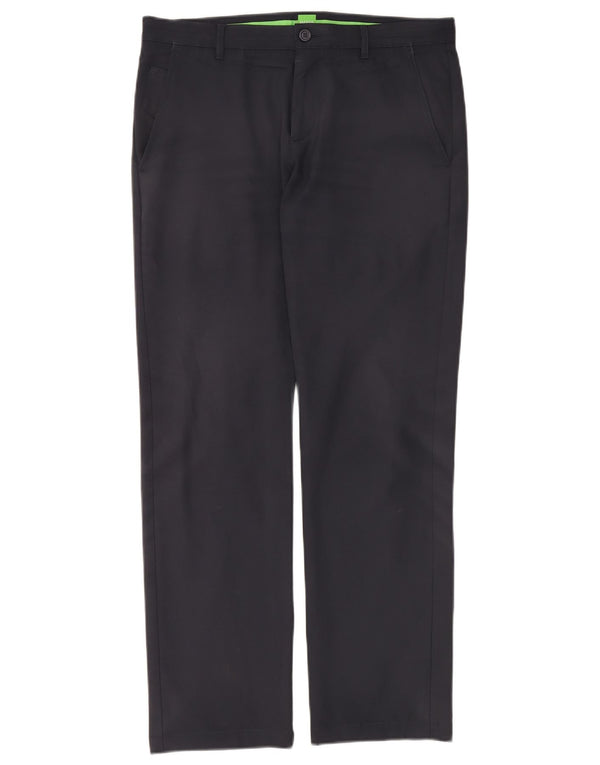 Hugo Boss Mens Straight Chino Trousers IT 48 Medium W32 L32 Navy Blue