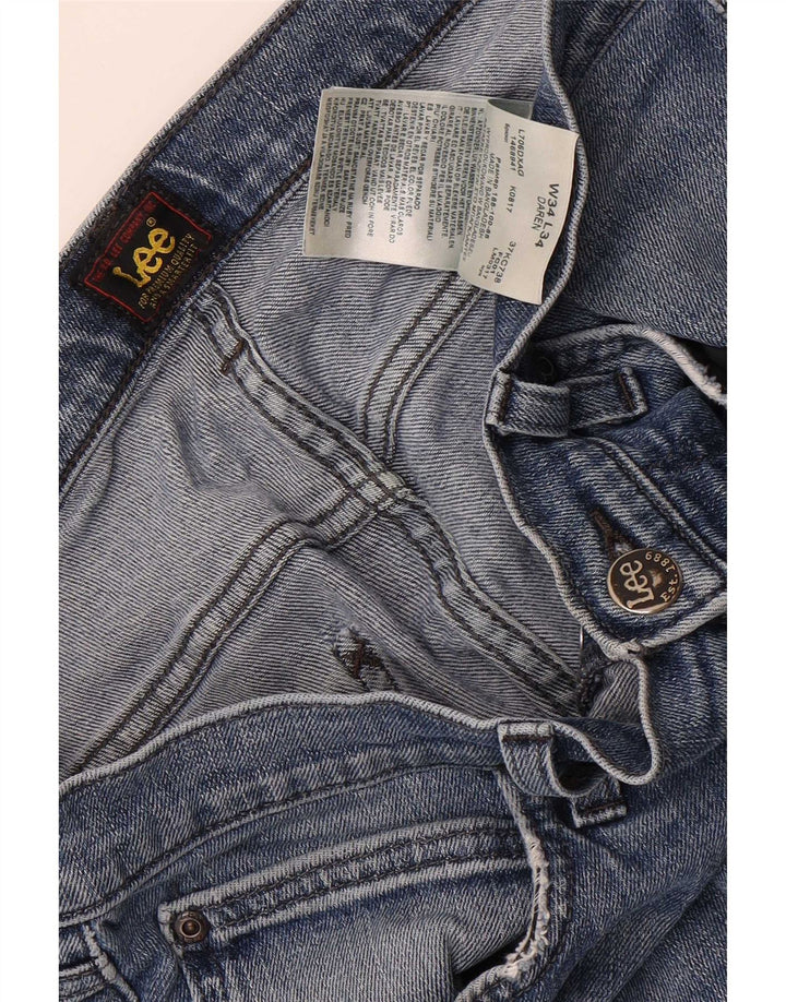 Lee Mens Daren Straight Jeans W34 L34 Blue Cotton