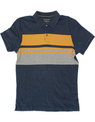 BANANA REPUBLIC Mens Polo Shirt Medium Blue Colourblock Cotton