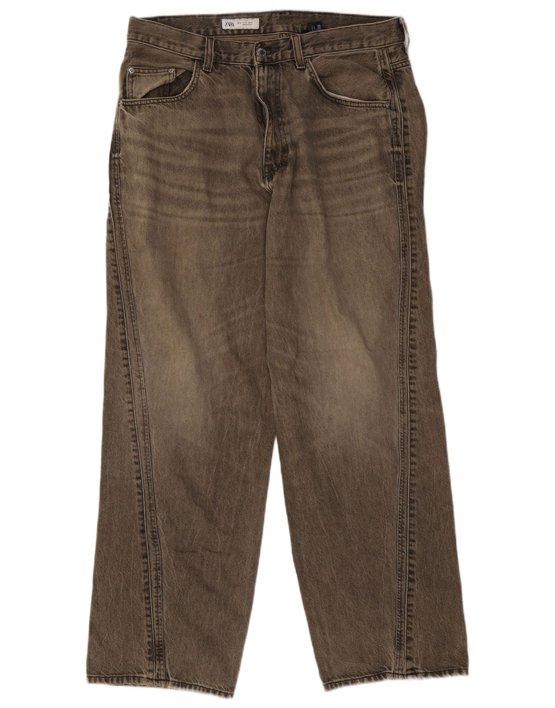 Zara Womens Loose Jeans EU 42 Large W32 L32 Grey Cotton