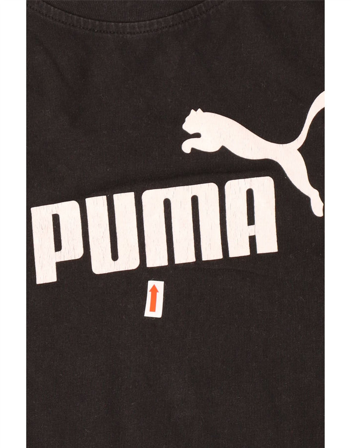 PUMA Womens Graphic T-Shirt Top UK 14 Large Black