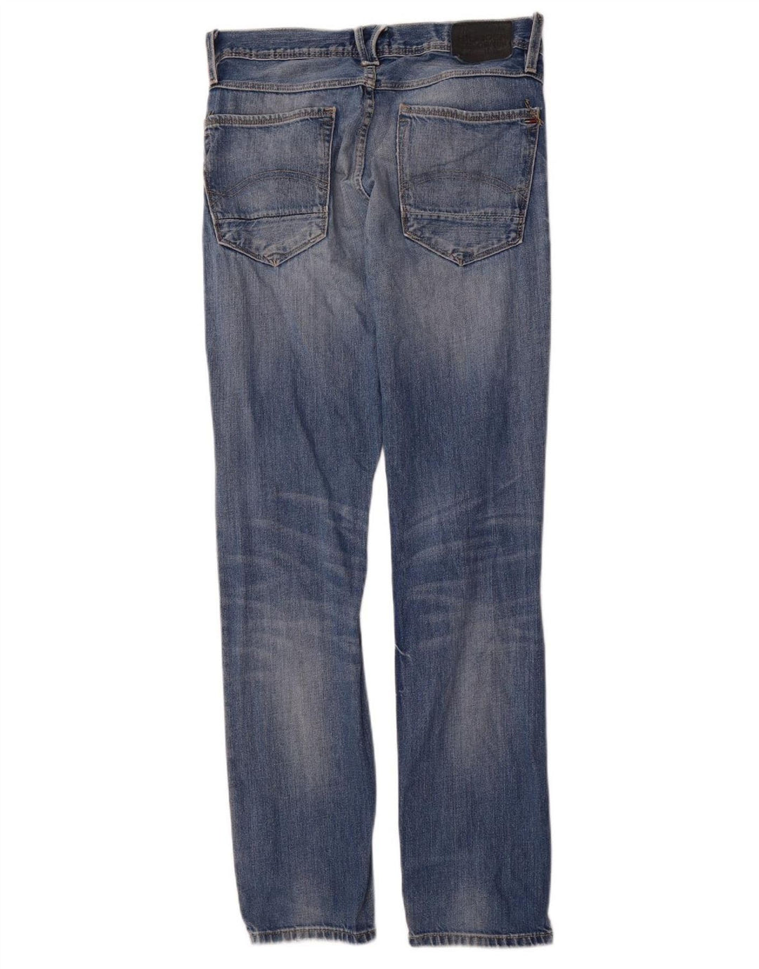 TOMMY HILFIGER Mens Distressed Straight Jeans W32 L34 Blue