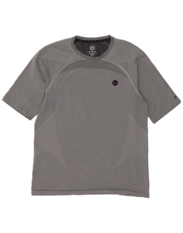 Under Armour Mens Heat Gear T-Shirt Top XL Grey