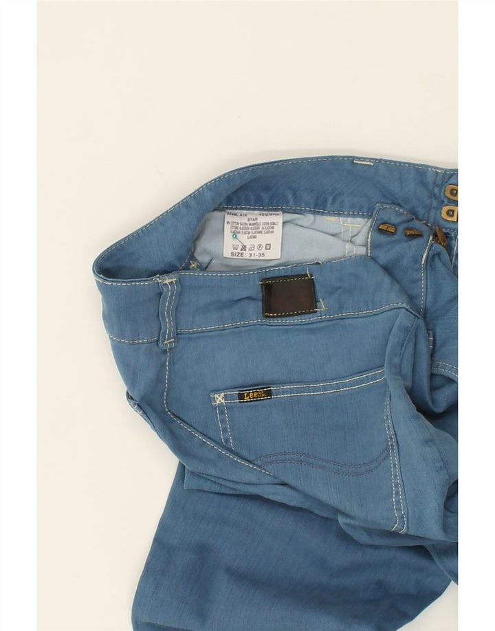 LEE Womens Slim Casual Trousers W31 L26 Blue Cotton Vintage Lee and Second-Hand Lee from Messina Hembry 